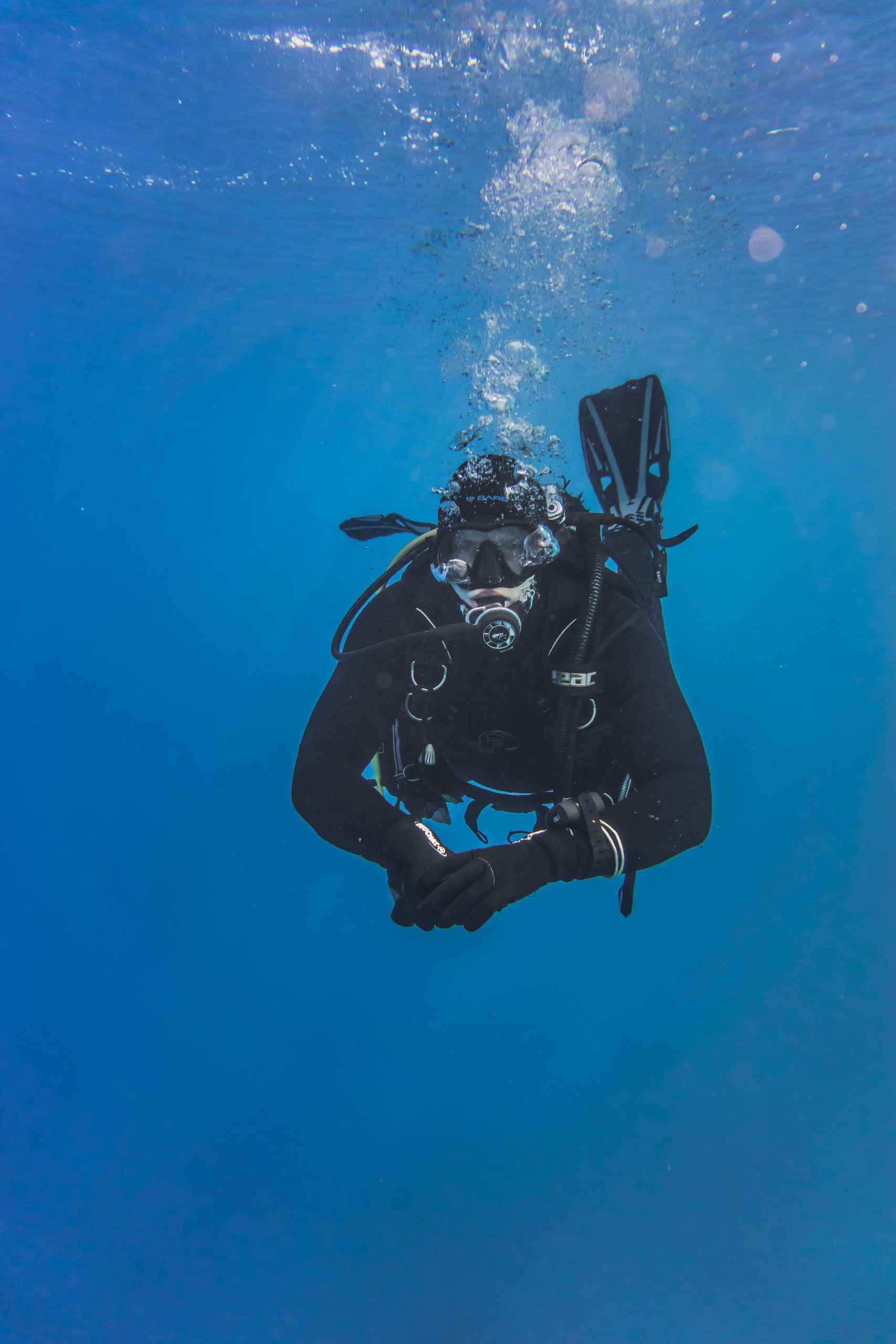 Scuba diving in clear waters near Denia Costa Blanca