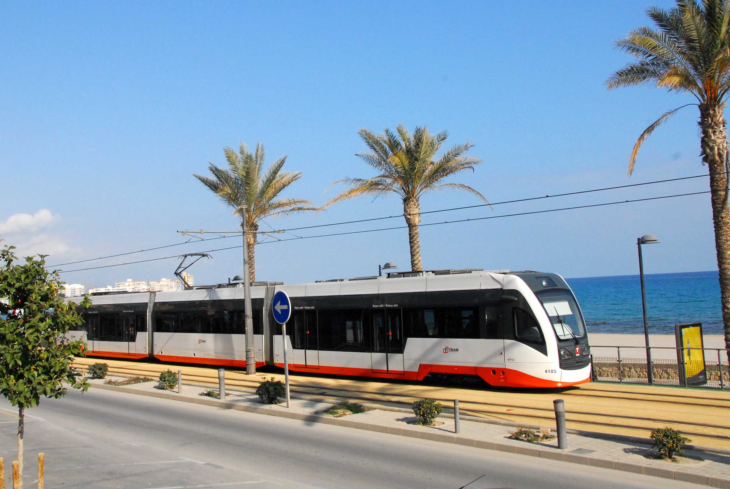 TRAM train between Alicante and Denia along the Costa Blanca