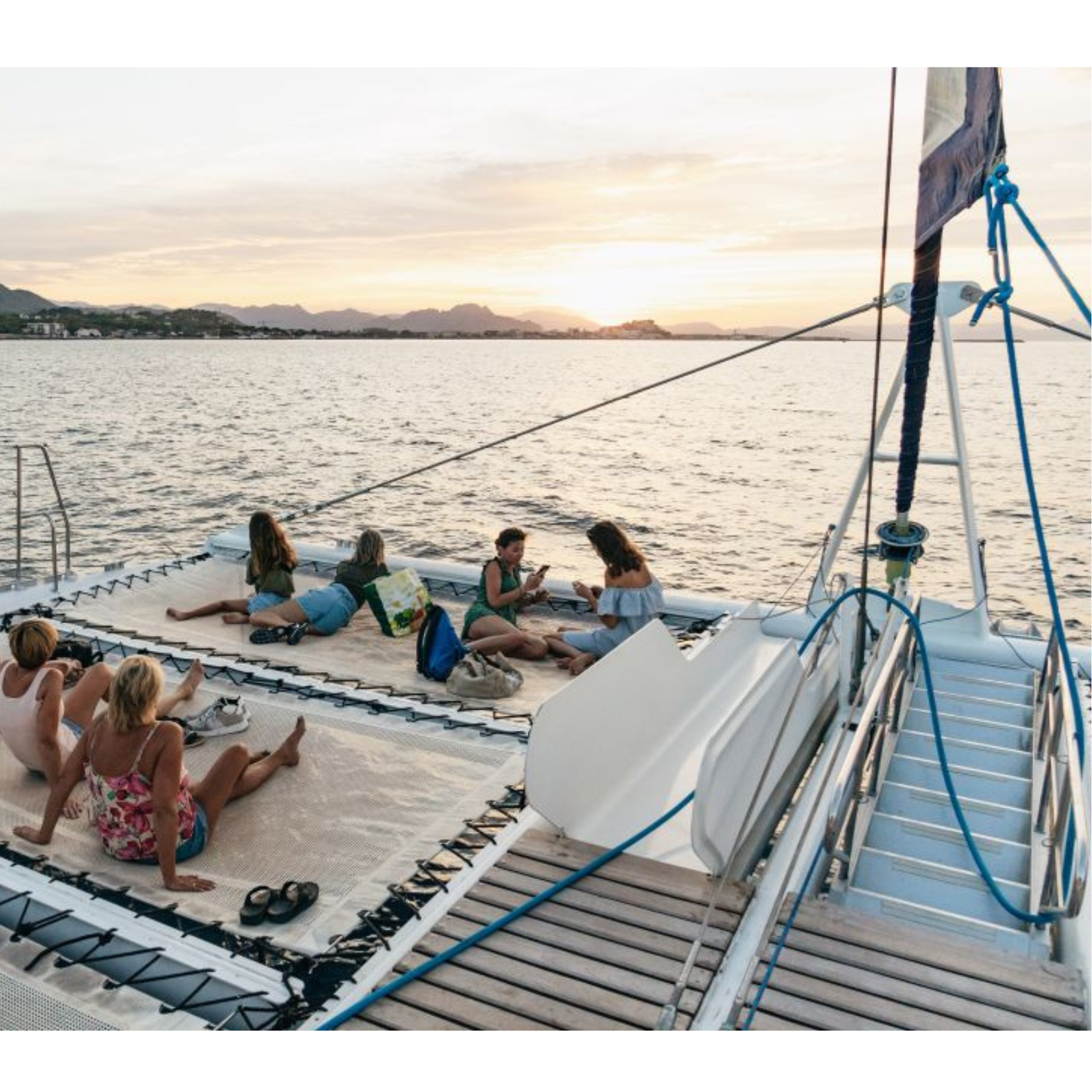 Sunset view from a catamaran in Dénia Costa Blanca