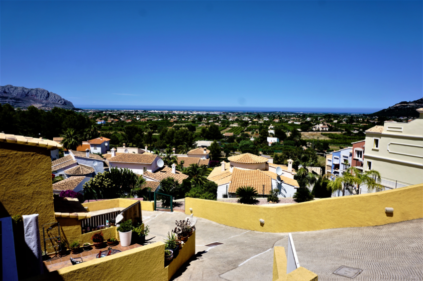 View of Pedreguer town with mountain landscape on the Costa Blanca