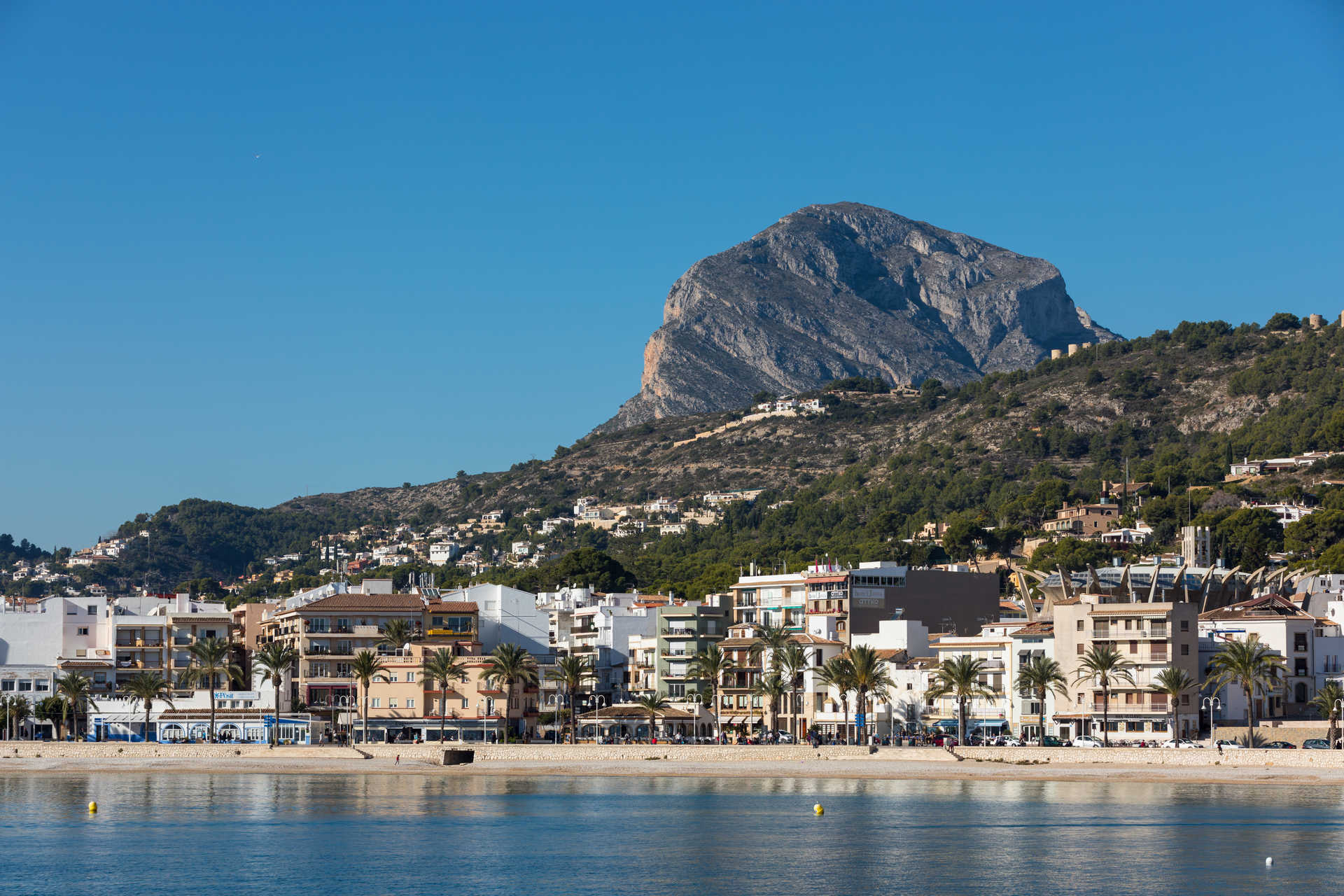 Montgó mountain viewed from Jávea harbour