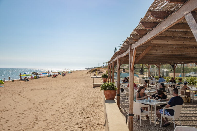 Beach promenade with restaurants in Dénia Costa Blanca