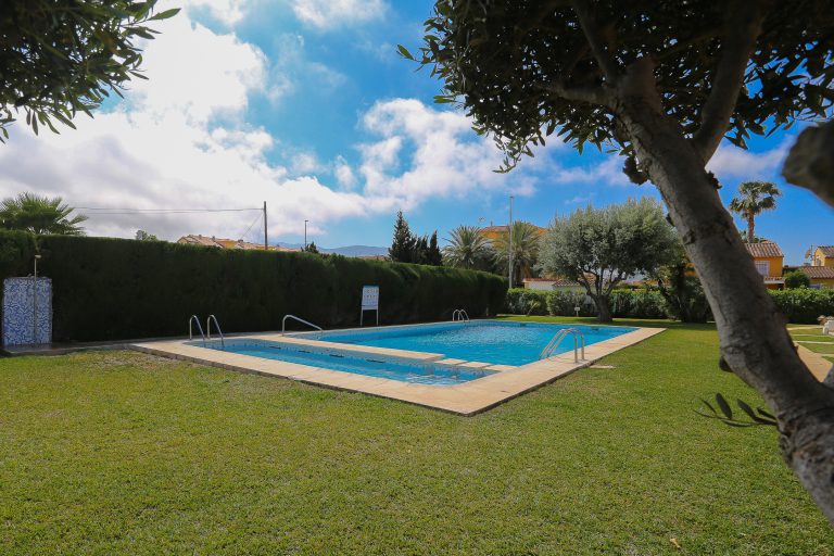 Communal swimming pool at the Retiro Sol complex in Dénia