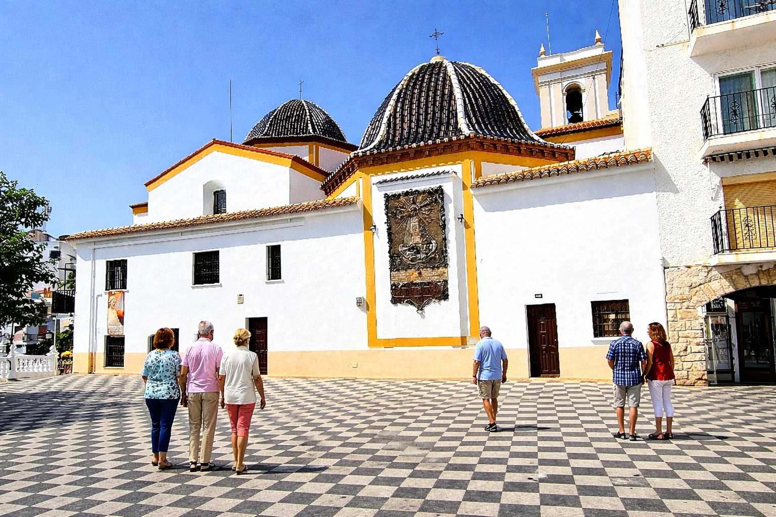 Village square in Els Poblets on the Costa Blanca